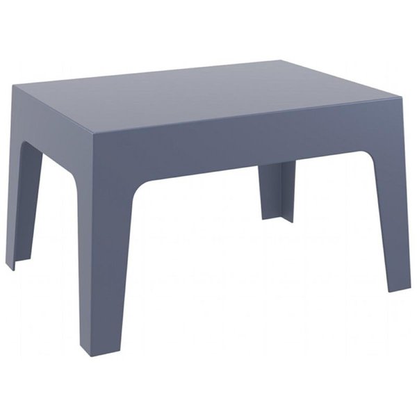 Fine-Line Box Resin Outdoor Center Table Dark Gray FI2545597